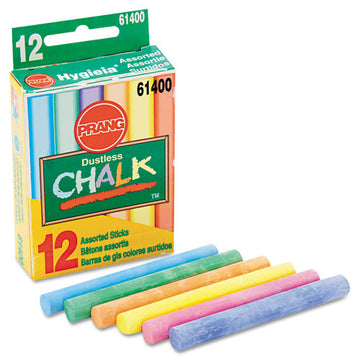 Prang® Hygieia Dustless Board Chalk, 3 1-4 X 0.38. Assorted, 12-box freeshipping - TVN Wholesale